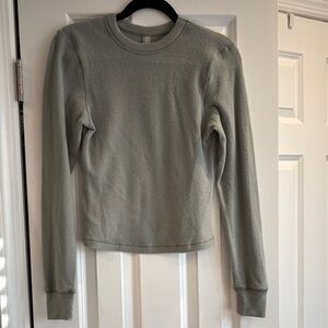 Skims Women's Mineral Green Long Sleeve Top